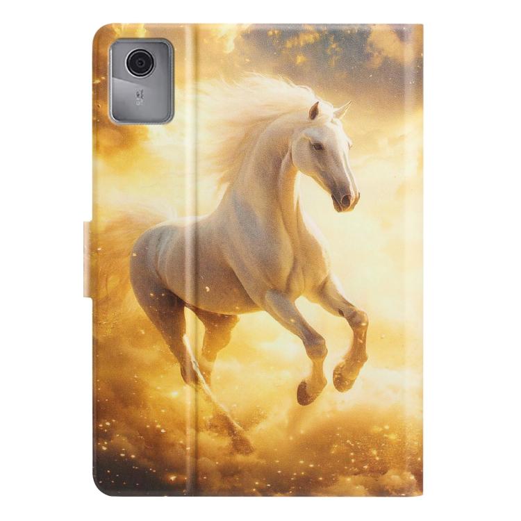 For Lenovo Tab M11 / Xiaoxin Pad 2024 Litchi Texture Voltage Painted Vegan Leather Smart Tablet Case