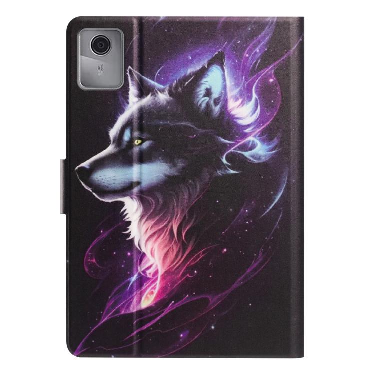 For Lenovo Tab M11 / Xiaoxin Pad 2024 Litchi Texture Voltage Painted Vegan Leather Smart Tablet Case