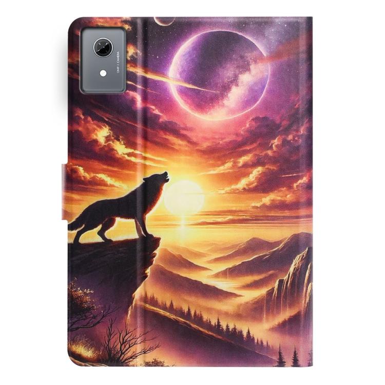 For Lenovo Xiaoxin Pad 2025 Litchi Texture Voltage Painted Vegan Leather Smart Tablet Case