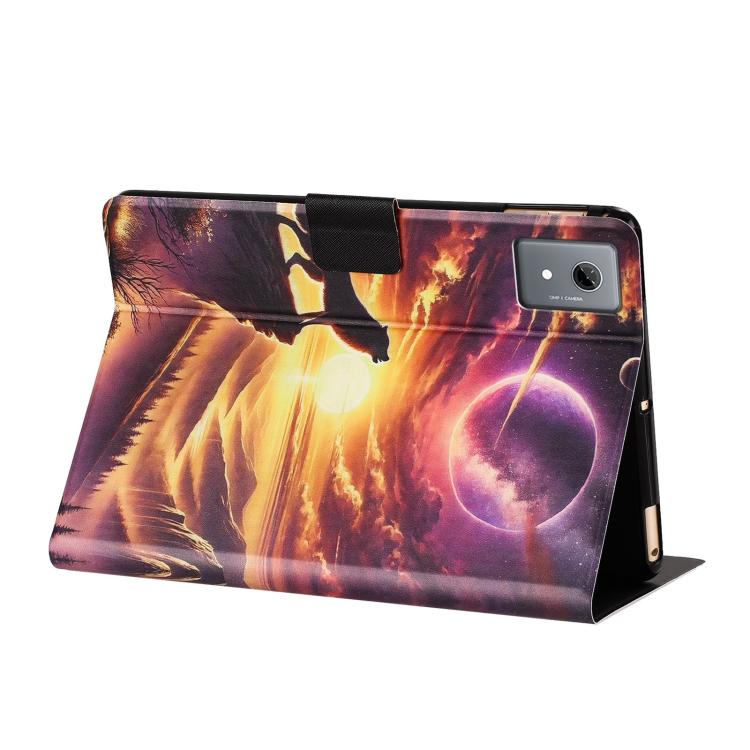 For Lenovo Xiaoxin Pad 2025 Litchi Texture Voltage Painted Vegan Leather Smart Tablet Case