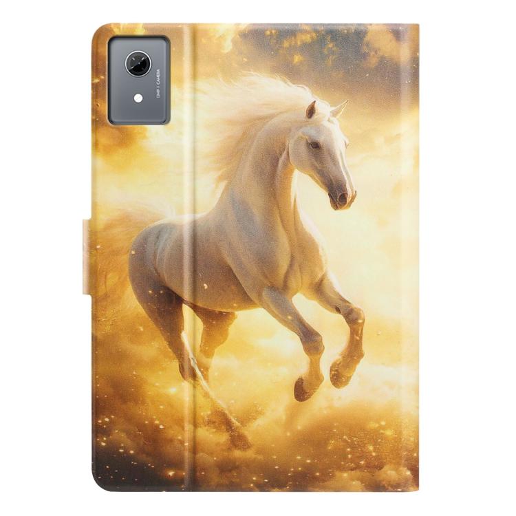 For Lenovo Xiaoxin Pad 2025 Litchi Texture Voltage Painted Vegan Leather Smart Tablet Case