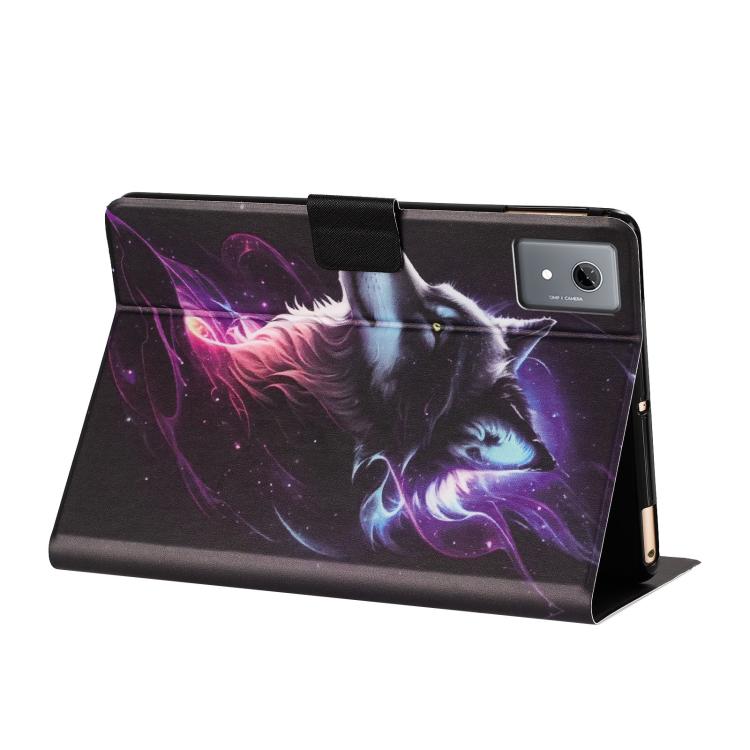 For Lenovo Xiaoxin Pad 2025 Litchi Texture Voltage Painted Vegan Leather Smart Tablet Case