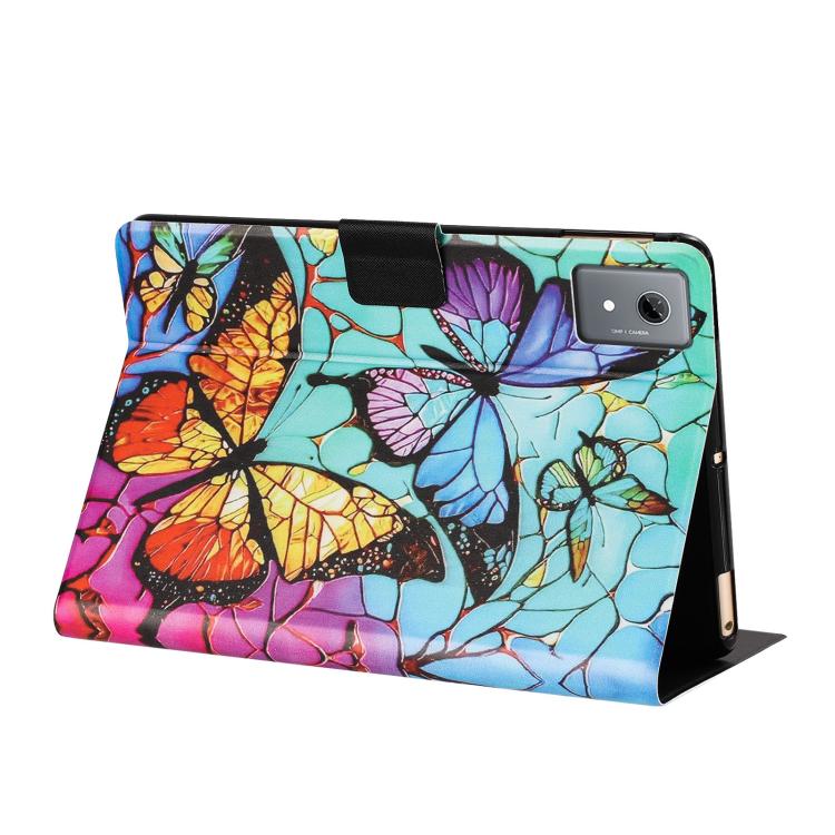 For Lenovo Xiaoxin Pad 2025 Litchi Texture Voltage Painted Vegan Leather Smart Tablet Case