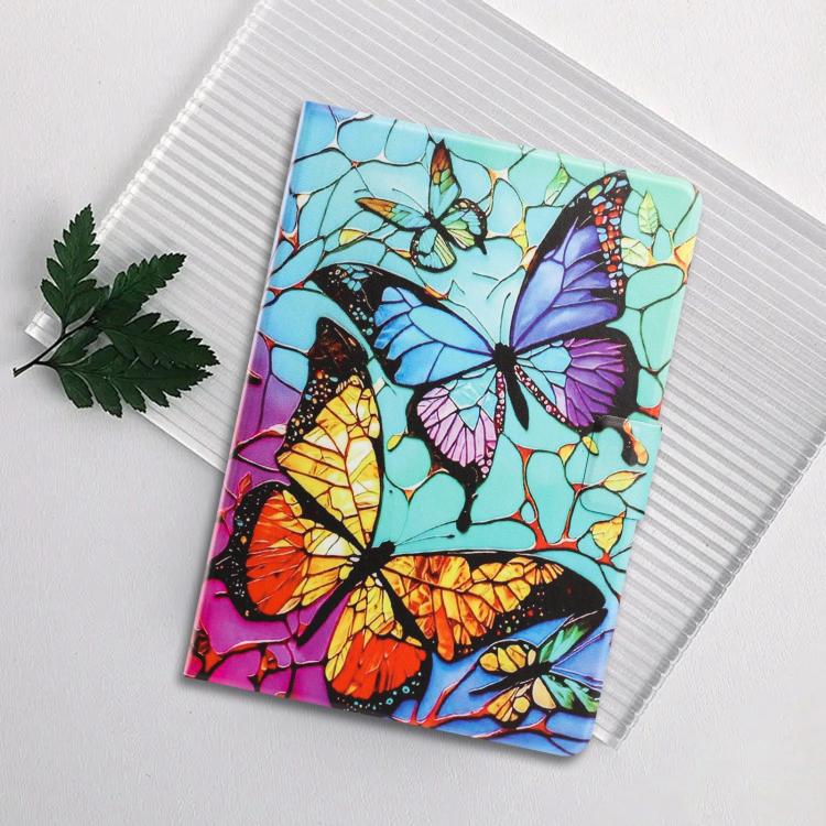 For Lenovo Xiaoxin Pad 2025 Litchi Texture Voltage Painted Vegan Leather Smart Tablet Case