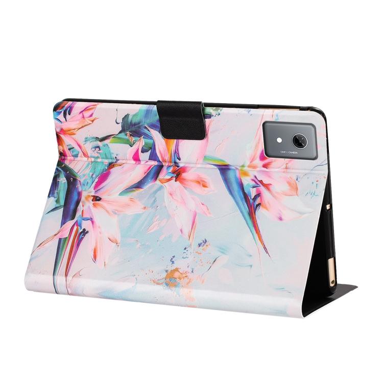 For Lenovo Xiaoxin Pad 2025 Litchi Texture Voltage Painted Vegan Leather Smart Tablet Case