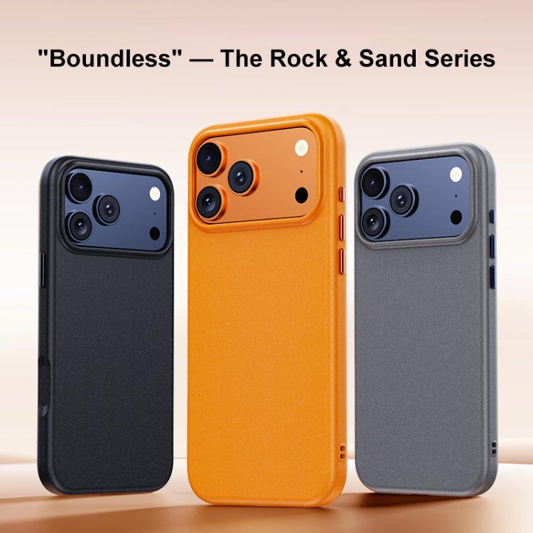For iPhone 17 Pro Boundless Series Rock Sand Magnetic Phone Case