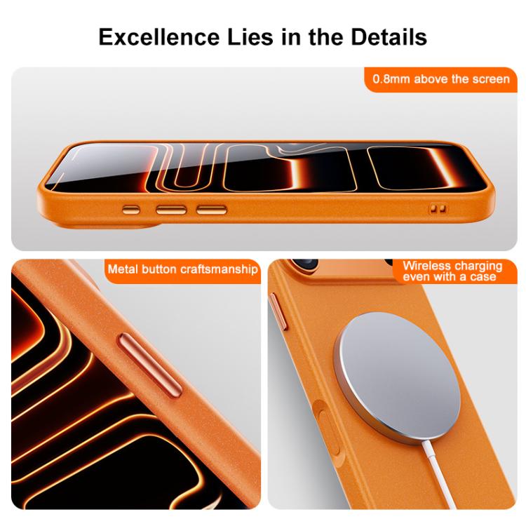 For iPhone 17 Pro Max Boundless Series Rock Sand Magnetic Phone Case
