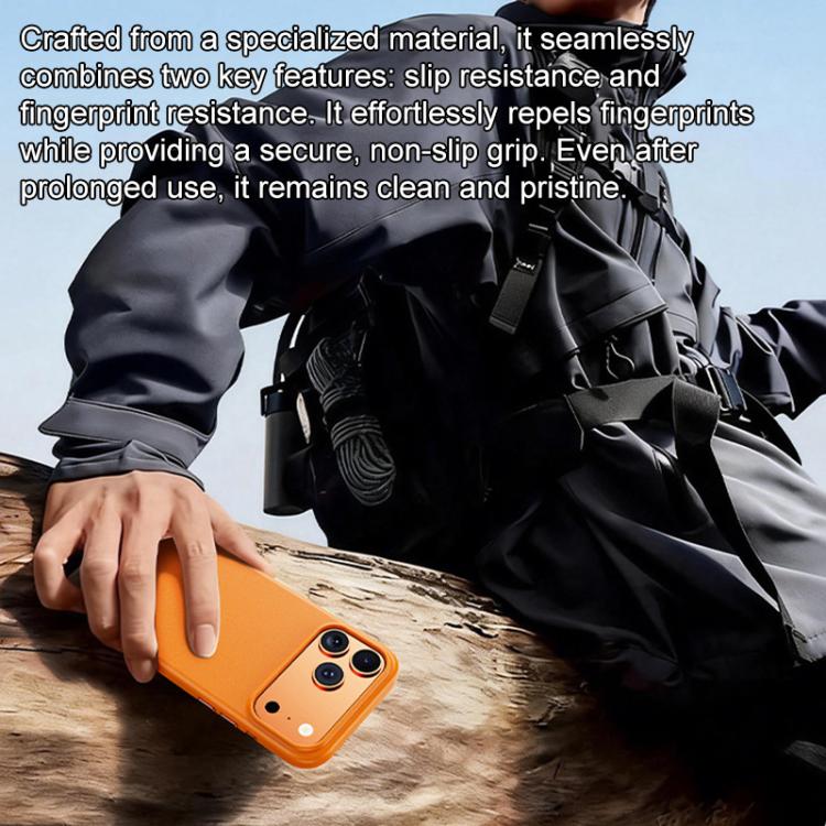 For iPhone 16 Pro Max Boundless Series Rock Sand Magnetic Phone Case