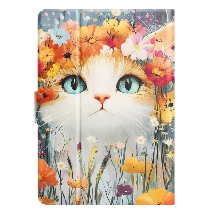 For Amazon Kindle Fire 11th 2024 / 2022 Litchi Texture Voltage Painted Vegan Leather Smart Tablet Case