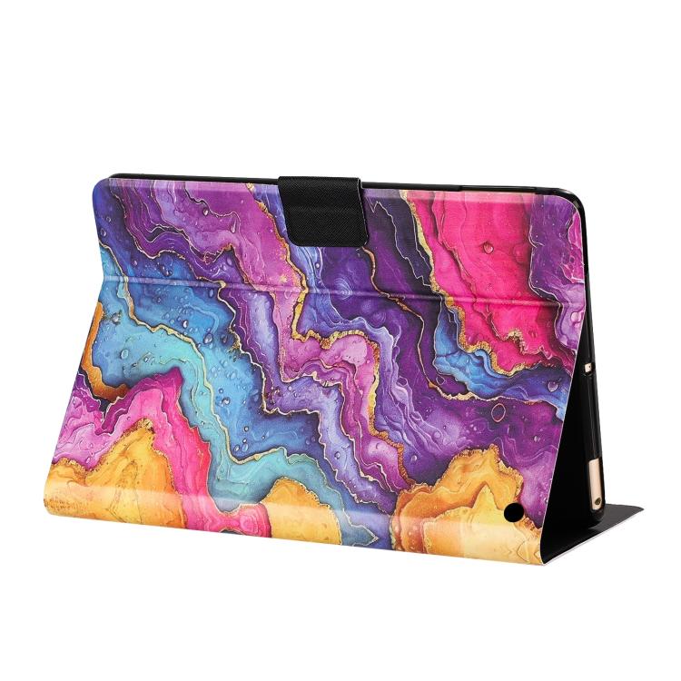 For Amazon Kindle Fire HD8 2022 / 2020 Litchi Texture Voltage Painted Vegan Leather Smart Tablet Case