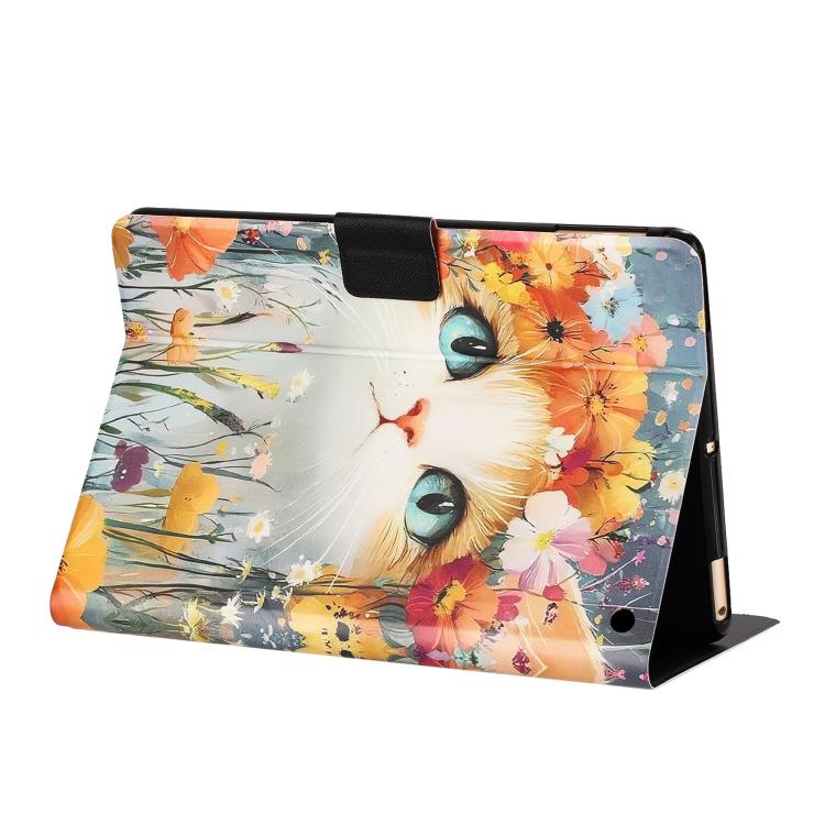 For Amazon Kindle Fire HD10 2019 / 2015 Litchi Texture Voltage Painted Vegan Leather Smart Tablet Case