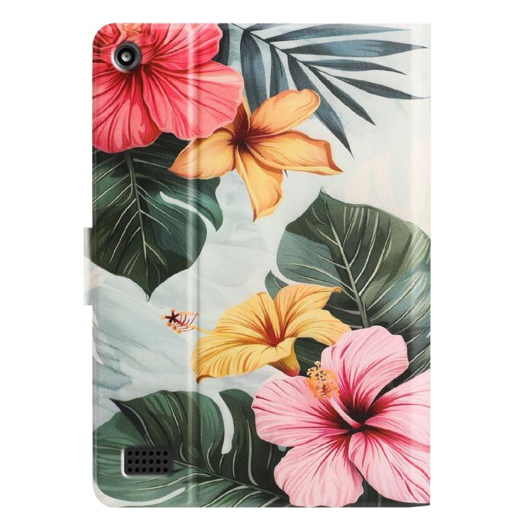 For Amazon Kindle Fire 7 2019 / 2017 Litchi Texture Voltage Painted Vegan Leather Smart Tablet Case