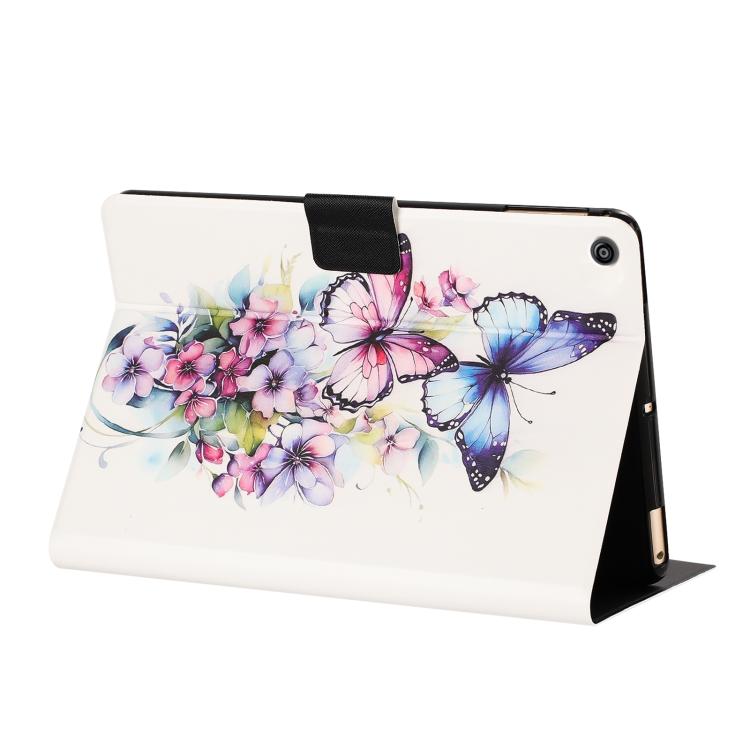 For Amazon Kindle Fire HD8 2018 / 2017 Litchi Texture Voltage Painted Vegan Leather Smart Tablet Case