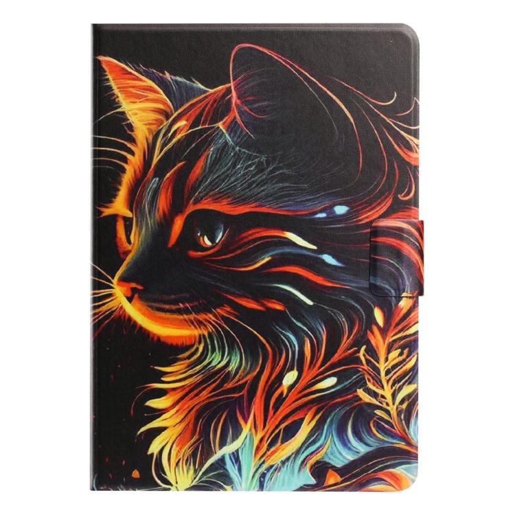 For Samsung Galaxy Tab S9 / S9 FE Litchi Texture Voltage Painted Vegan Leather Smart Tablet Case