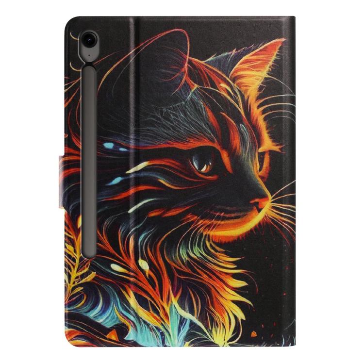 For Samsung Galaxy Tab S9 / S9 FE Litchi Texture Voltage Painted Vegan Leather Smart Tablet Case