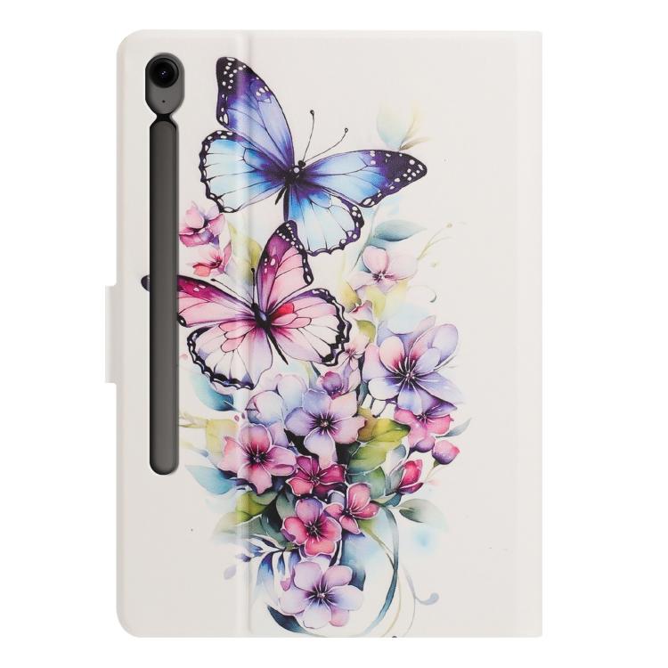 For Samsung Galaxy Tab S9 / S9 FE Litchi Texture Voltage Painted Vegan Leather Smart Tablet Case