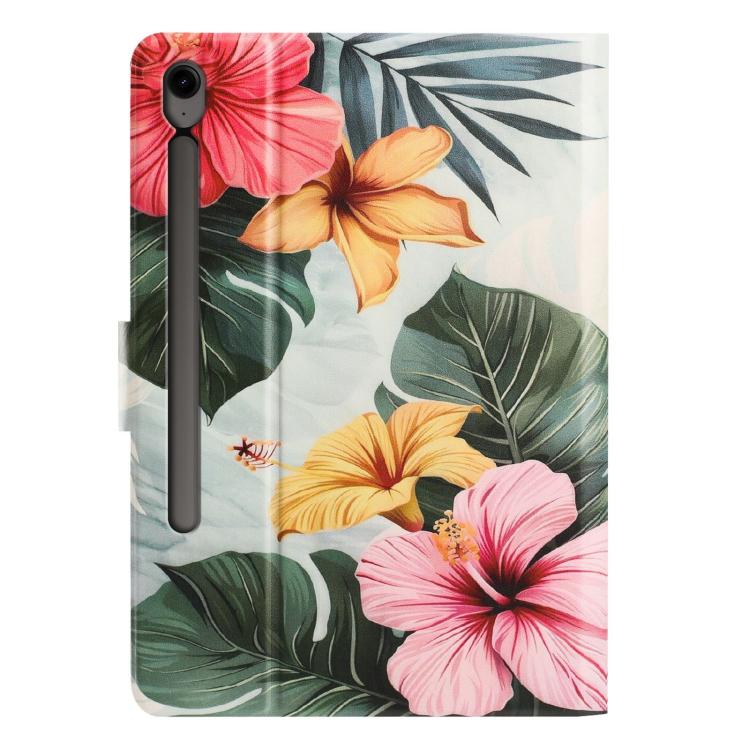 For Samsung Galaxy Tab S9 / S9 FE Litchi Texture Voltage Painted Vegan Leather Smart Tablet Case