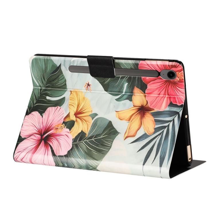 For Samsung Galaxy Tab S9 / S9 FE Litchi Texture Voltage Painted Vegan Leather Smart Tablet Case
