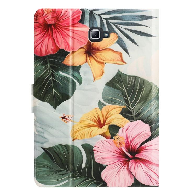 For Samsung Galaxy Tab A 10.1 2016 / T580 Litchi Texture Voltage Painted Vegan Leather Smart Tablet Case