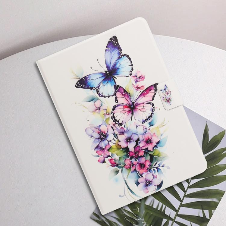 For Samsung Galaxy Tab A11 / A9 Litchi Texture Voltage Painted Vegan Leather Tablet Case