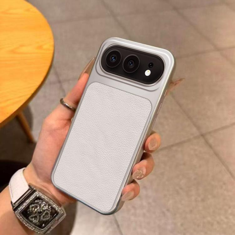 For Honor 500 / 500 Pro Global 155.8mm Large Window Leather Textured Coated TPU Phone Case - White