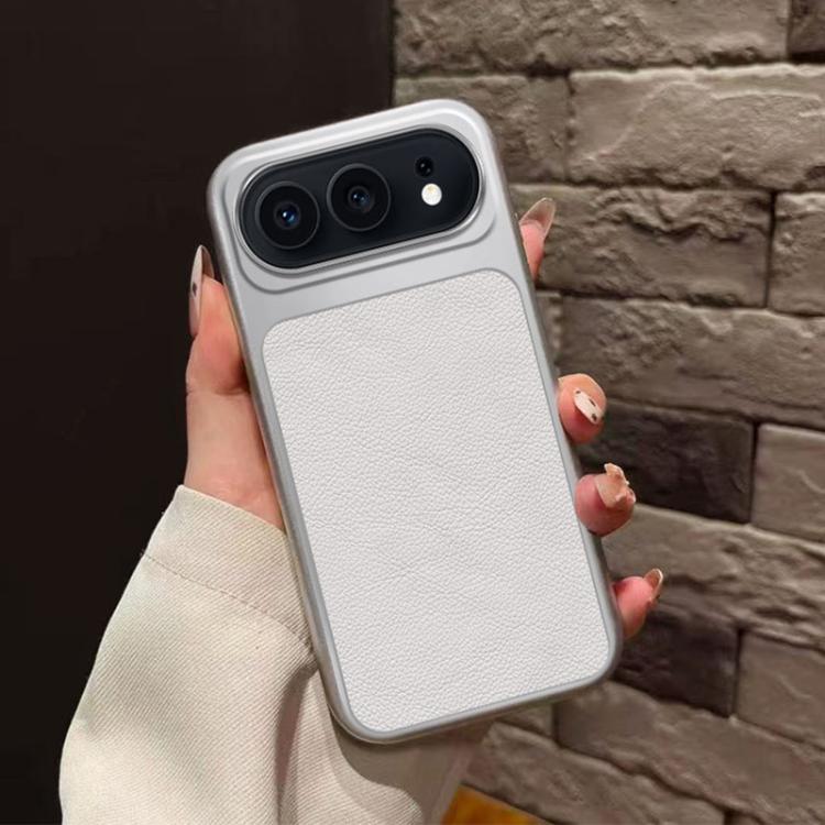For Honor 500 / 500 Pro Global 155.8mm Large Window Leather Textured Coated TPU Phone Case - White