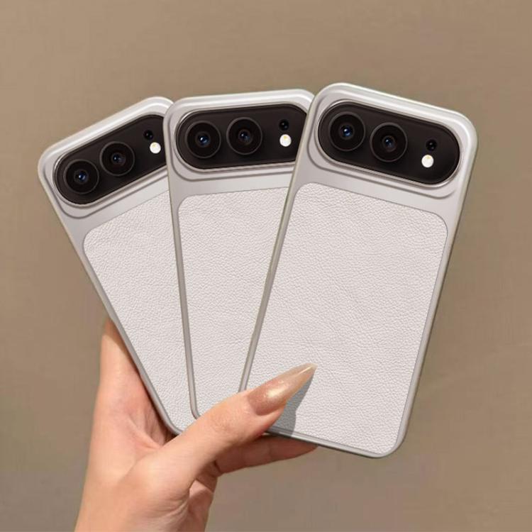 For Honor 500 / 500 Pro Global 155.8mm Large Window Leather Textured Coated TPU Phone Case - White