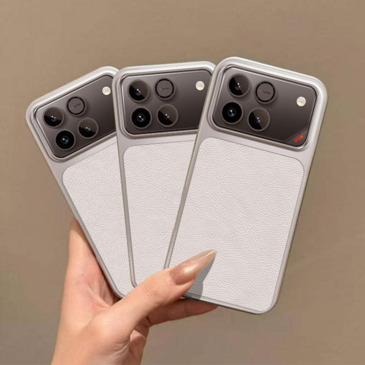 For Honor Win 5G Large Window Leather Textured Coated TPU Phone Case - White