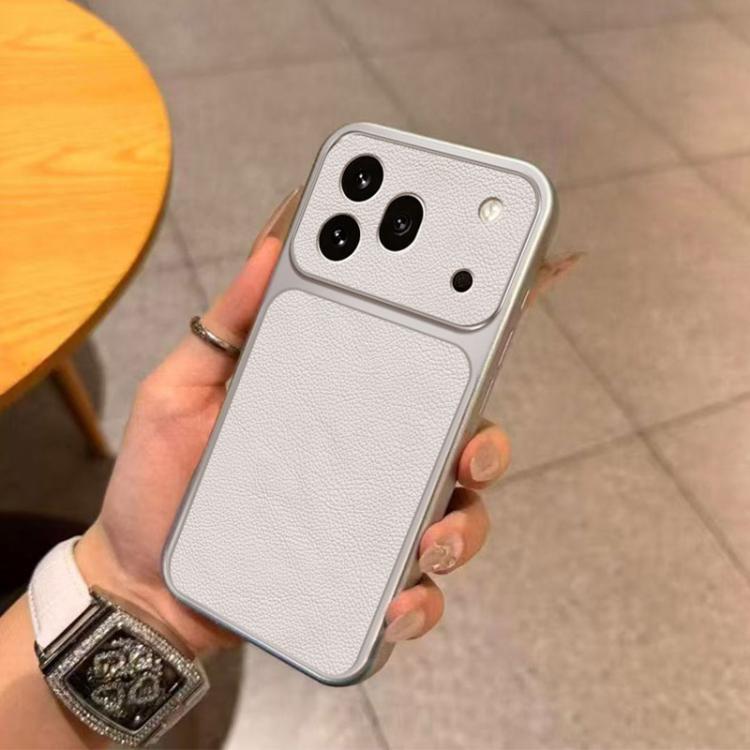 For Honor 600 Pro Global Large Window Leather Textured Coated TPU Phone Case - White