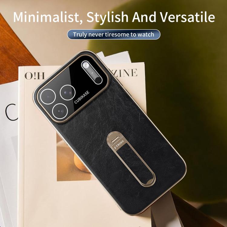For iPhone 17 Pro Max J TRIBE Holder Oil Wax Texture Vegan Leather Phone Case