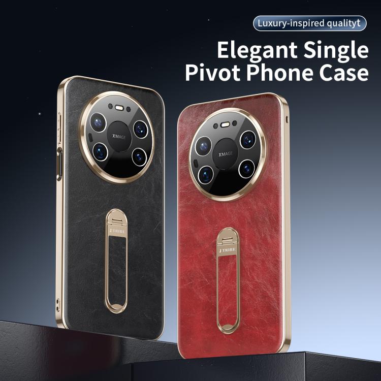 For Huawei Mate 80 Pro / 80 J TRIBE Holder Oil Wax Texture Vegan Leather Phone Case