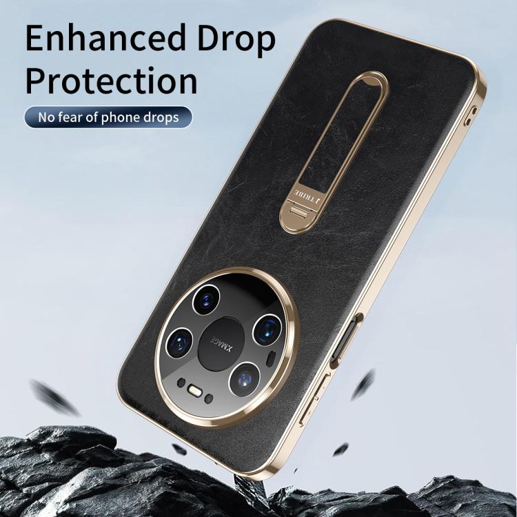 For Huawei Mate 70 Air J TRIBE Holder Oil Wax Texture Vegan Leather Phone Case