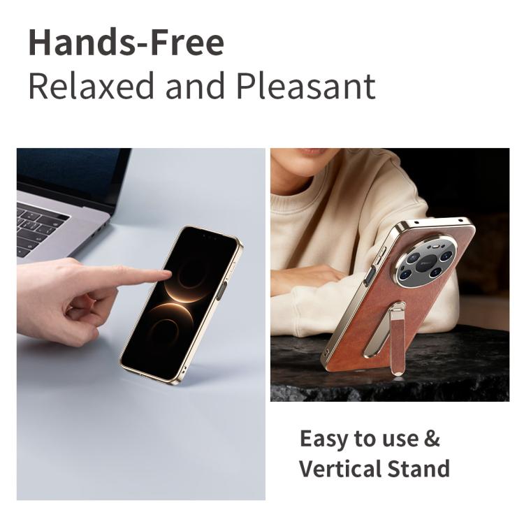 For Huawei Mate 80 Pro Max J TRIBE Holder Oil Wax Texture Vegan Leather Phone Case