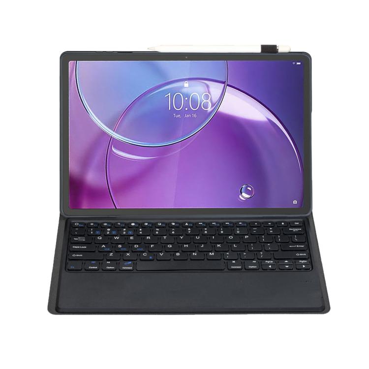 For Lenovo Xiaoxin Pad Pro GT13 AM35 TPU Ultra-thin Detachable Bluetooth Keyboard Leather Case - Black