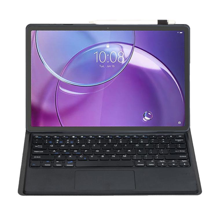 For Lenovo Xiaoxin Pad Pro GT13 AM35-A TPU Ultra-thin Detachable Bluetooth Keyboard Leather Case with Touchpad - Black