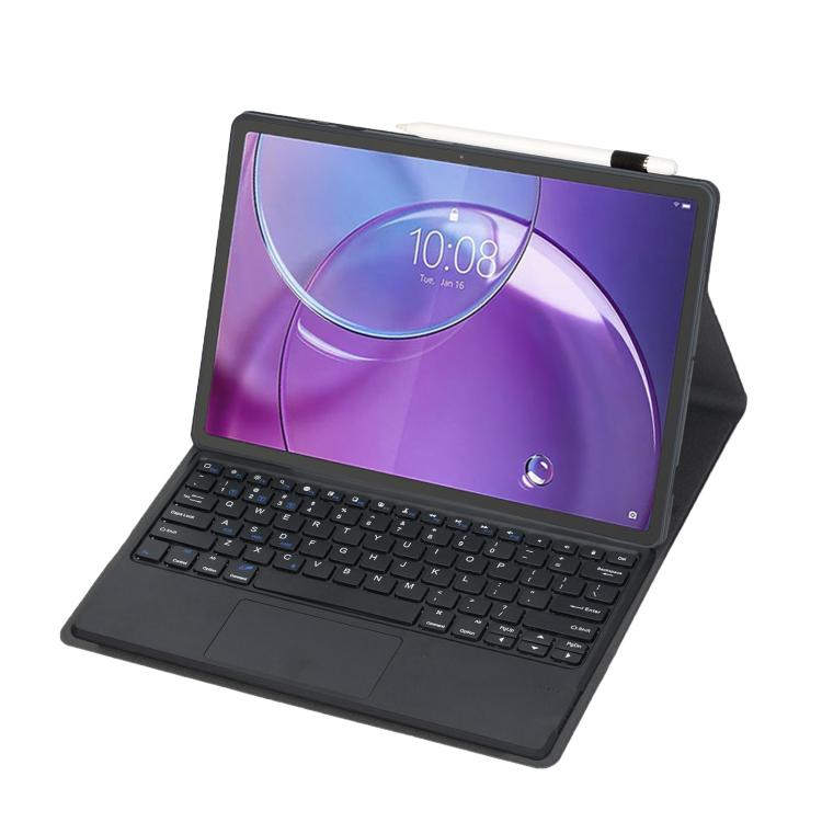 For Lenovo Xiaoxin Pad Pro GT13 AM35-A TPU Ultra-thin Detachable Bluetooth Keyboard Leather Case with Touchpad - Black