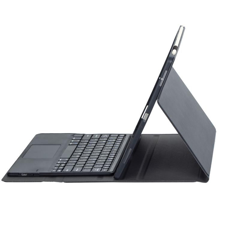 For Lenovo Xiaoxin Pad Pro GT13 AM35-A TPU Ultra-thin Detachable Bluetooth Keyboard Leather Case with Touchpad - Black
