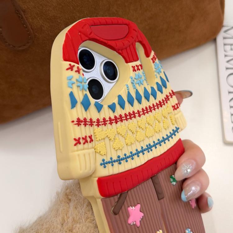 For iPhone 17 Cute Sweater Design Silicone Shockproof Phone Case