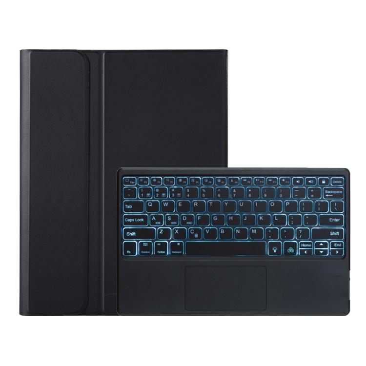 For Lenovo Xiaoxin Pad Pro GT13 AM35-AS TPU Ultra-thin Detachable Backlight Bluetooth Keyboard Leather Case with Touchpad - Black