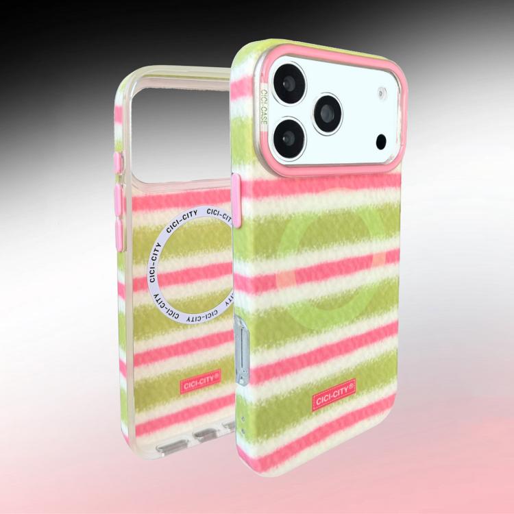For iPhone 17 Pro CICI-CITY CH-61 Crayon Pattern Magnetic Phone Case