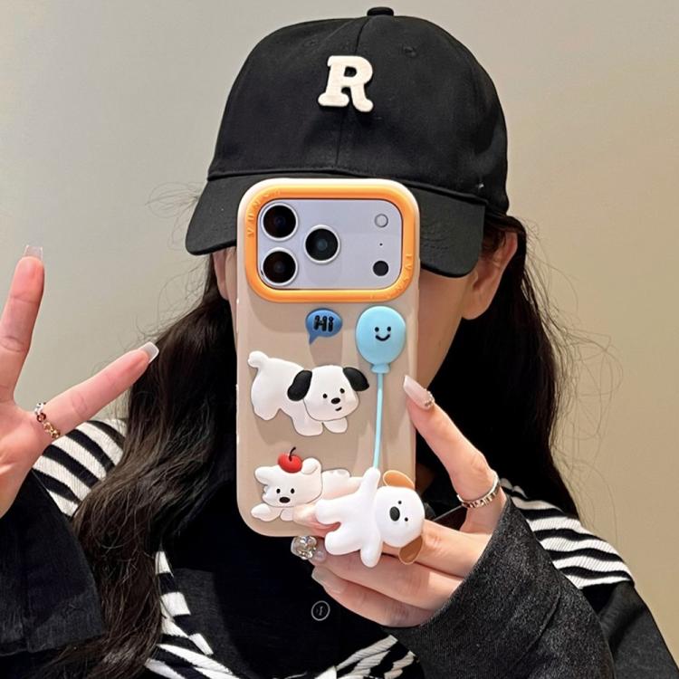 For iPhone 13 Pro Max Cute Balloon Dog Design Silicone Shockproof Phone Case