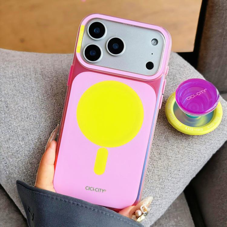 For iPhone 17 Pro Max CICI-CITY CH-63 Light & Shadow Solid Color Magnetic Phone Case