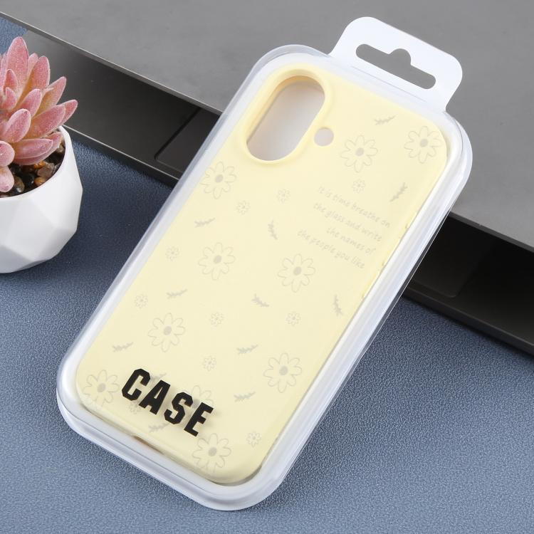 For iPhone 17 Large Hole Daisy Floral Printed Liquid Silicone Phone Case