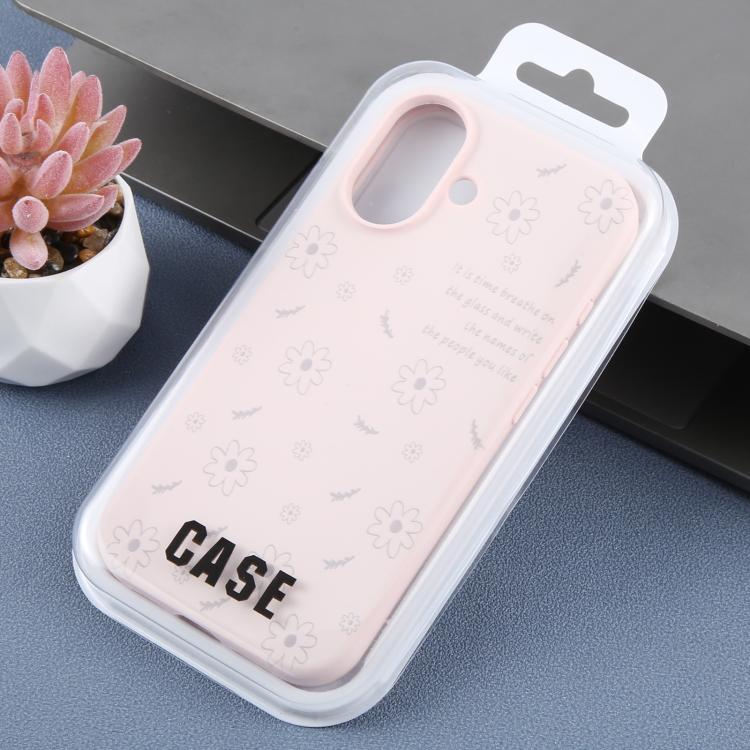 For iPhone 17 Large Hole Daisy Floral Printed Liquid Silicone Phone Case
