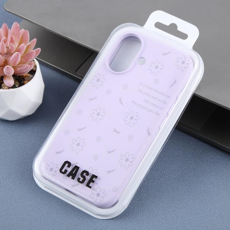 For iPhone 17 Large Hole Daisy Floral Printed Liquid Silicone Phone Case