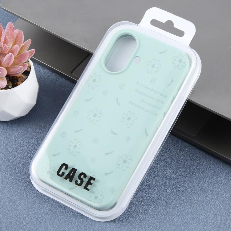 For iPhone 17 Large Hole Daisy Floral Printed Liquid Silicone Phone Case