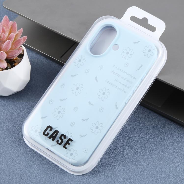 For iPhone 17 Large Hole Daisy Floral Printed Liquid Silicone Phone Case