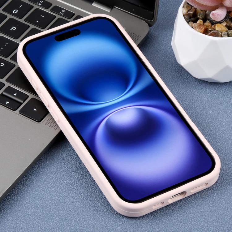 For iPhone 16 Plus Large Hole Daisy Floral Printed Liquid Silicone Phone Case