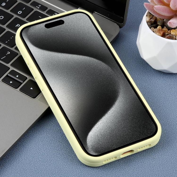 For iPhone 15 Pro Max Large Hole Daisy Floral Printed Liquid Silicone Phone Case