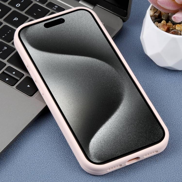 For iPhone 15 Pro Max Large Hole Daisy Floral Printed Liquid Silicone Phone Case